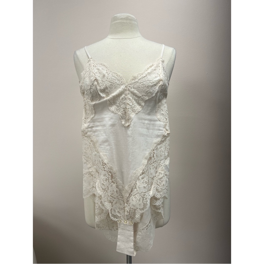 Zimmermann Botanica Teddy Lace Camisole Bodysuit in Milk - Picture 1 of 7